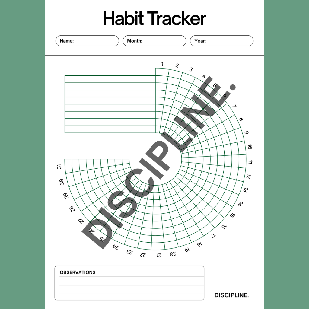 DISCIPLINE. HABIT TRACKER